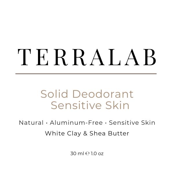 TERRALAB sensitive skin solid deodorant label
